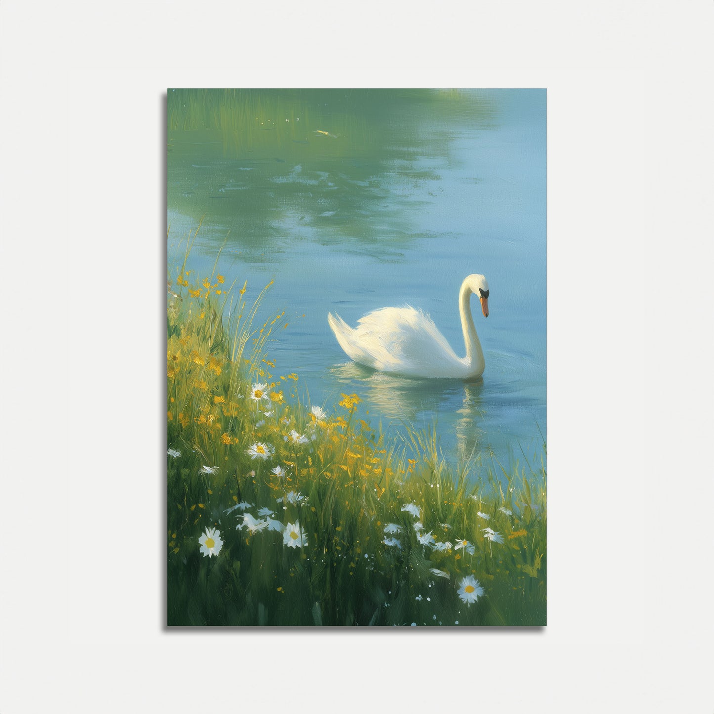 Elegant Swan Lake Poster