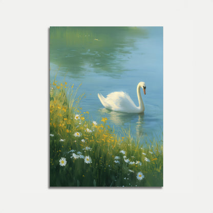Elegant Swan Lake Poster