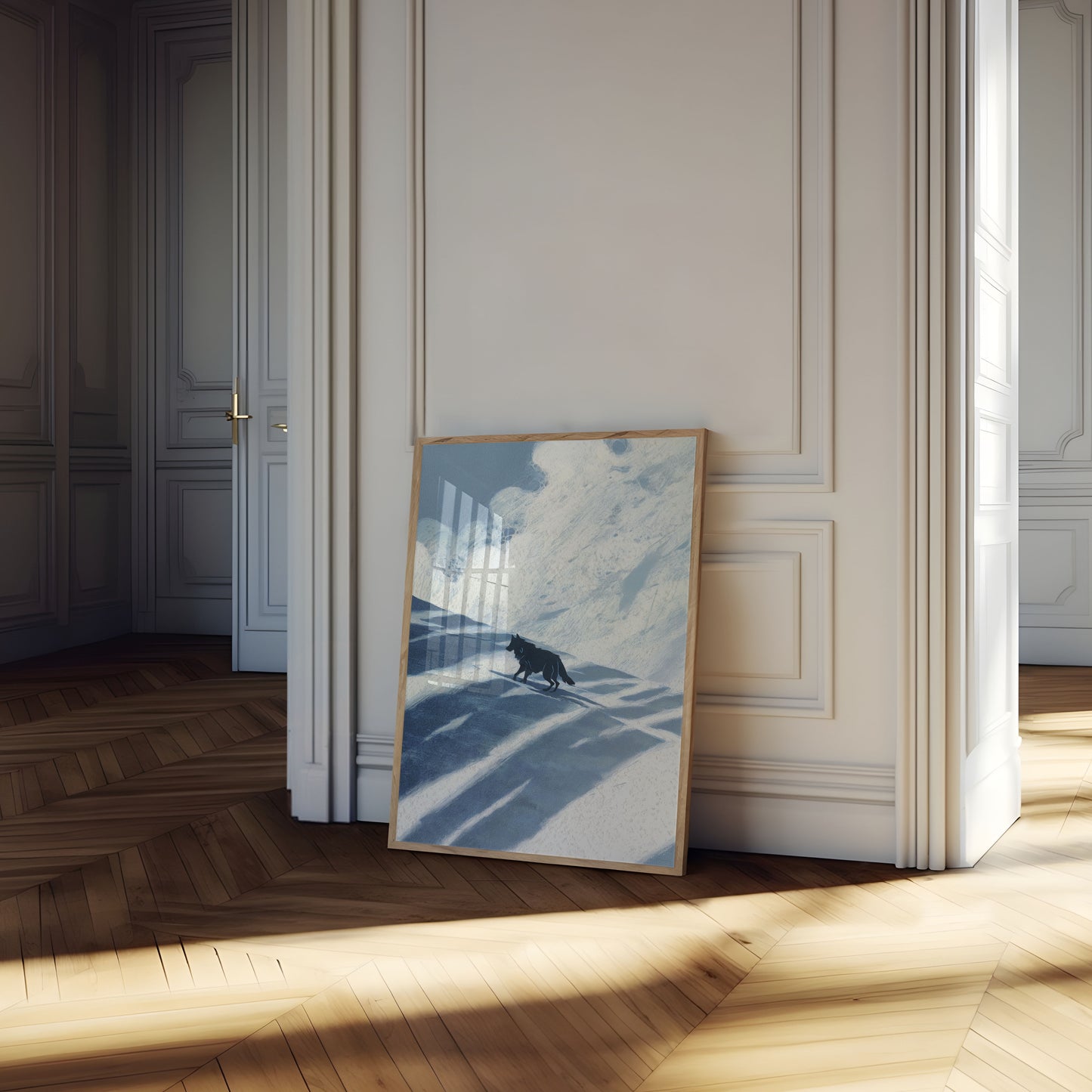 Wolf in Winter Snow Poster