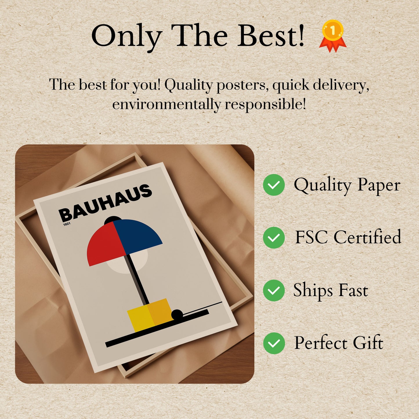 Vintage Bauhaus Lamp Design Poster