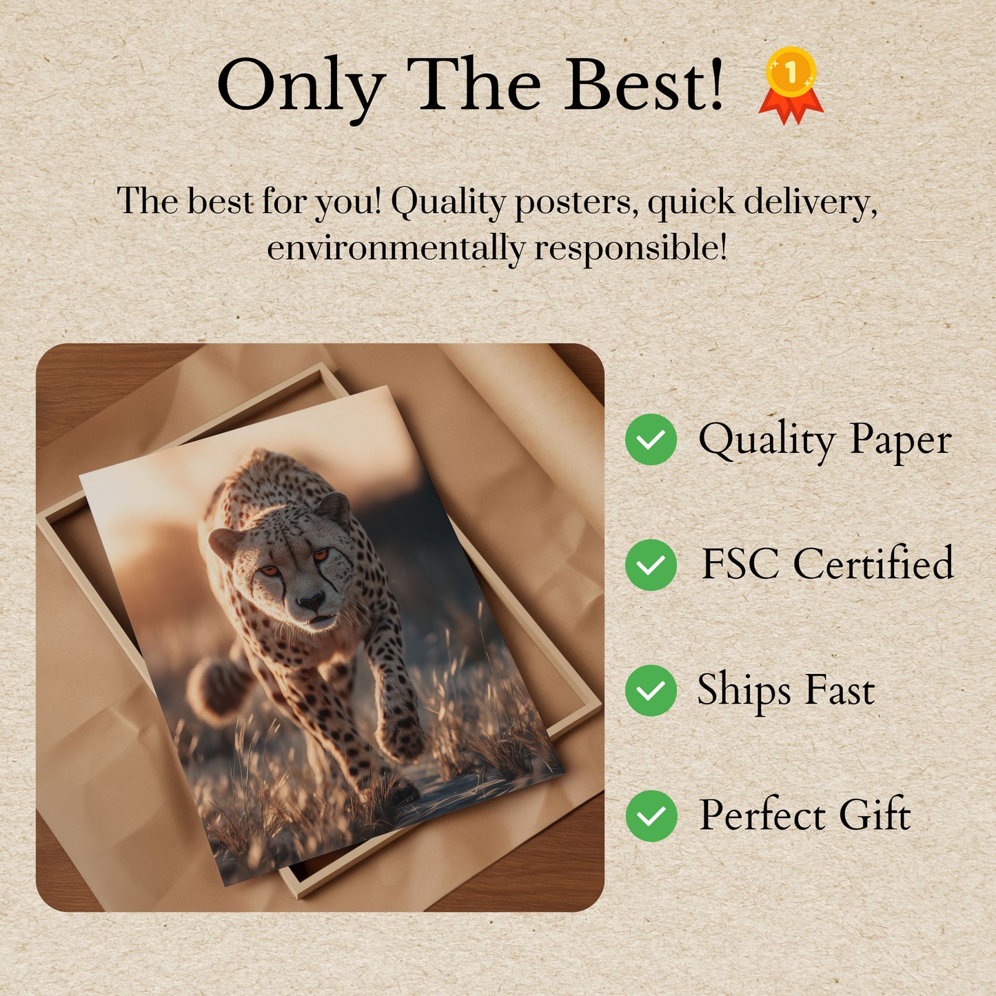 Póster de Fierce Cheetah Wilderness