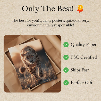 Póster de Fierce Cheetah Wilderness