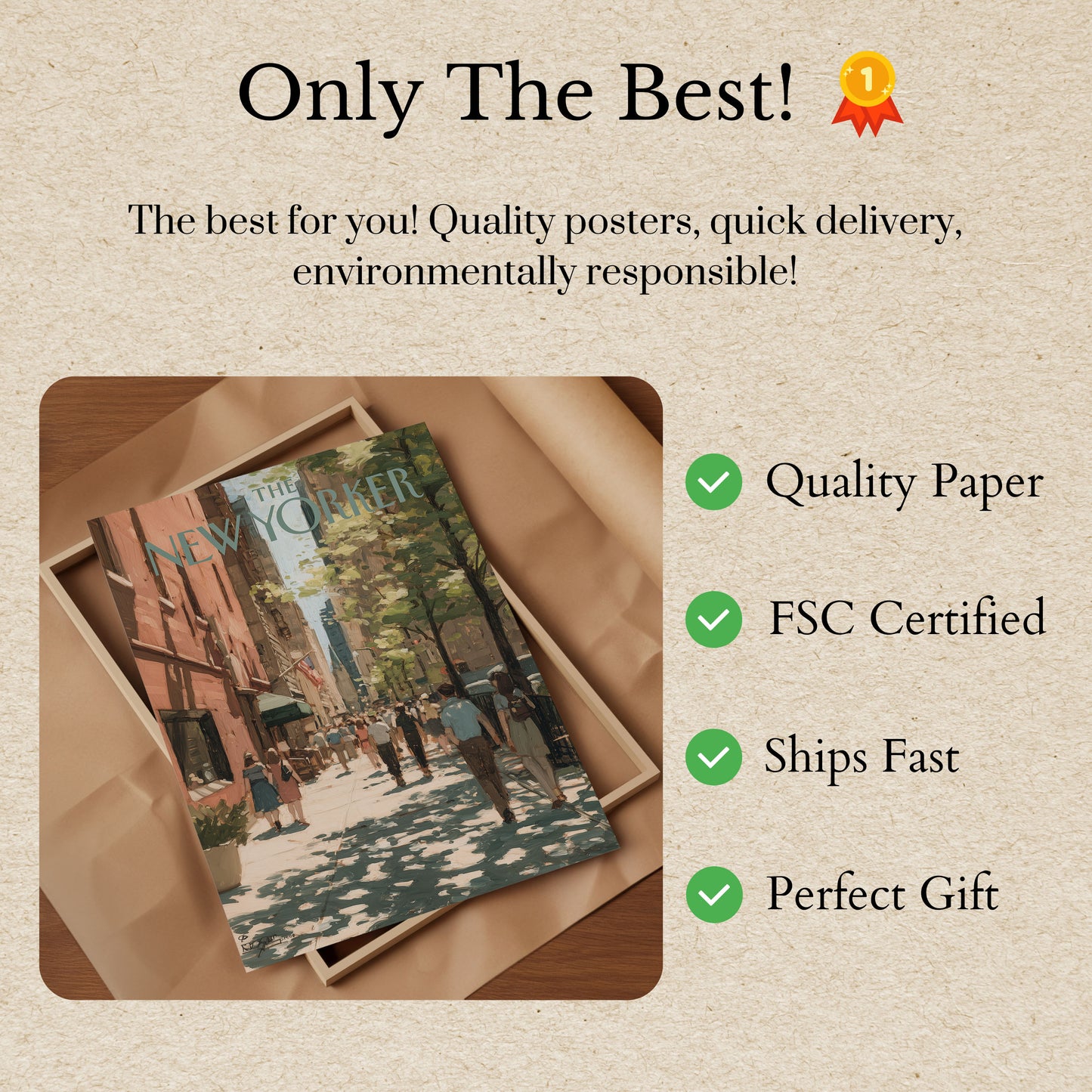 New York City Street Summer Poster