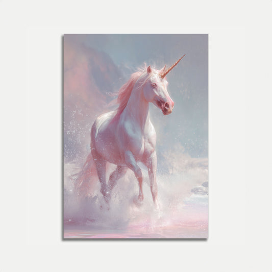 Affiche Licorne Rose Magique