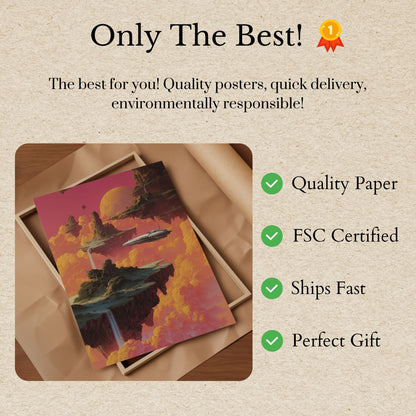 Affiche Explorateur du Ciel Rétro Science-Fiction