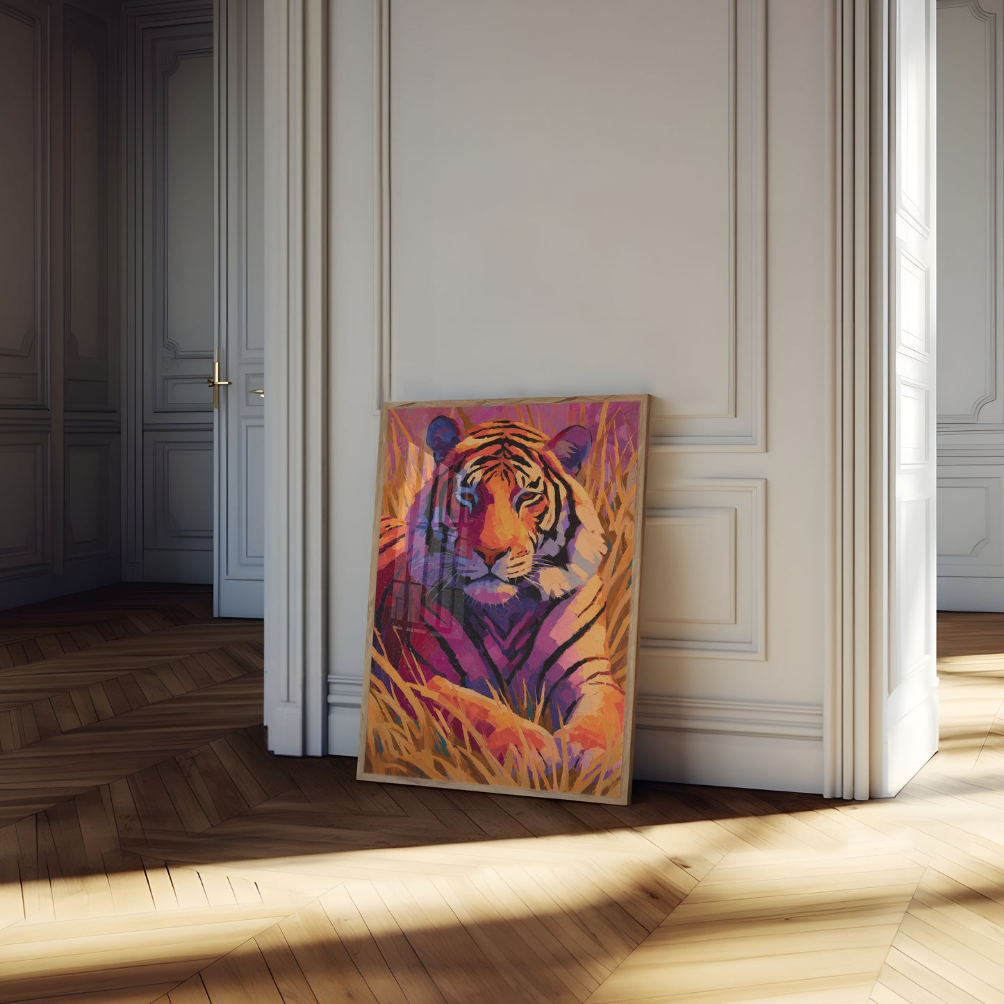 Vibrant Tiger Portrait Poster