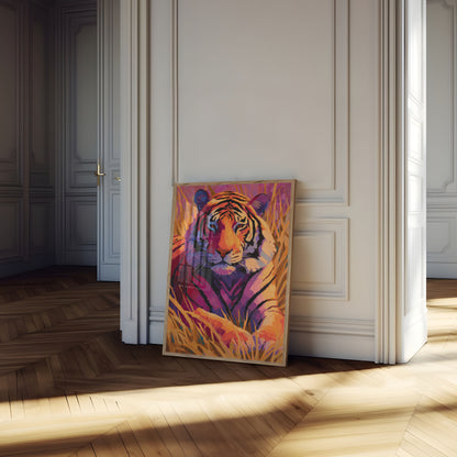 Vibrant Tiger Portrait Poster