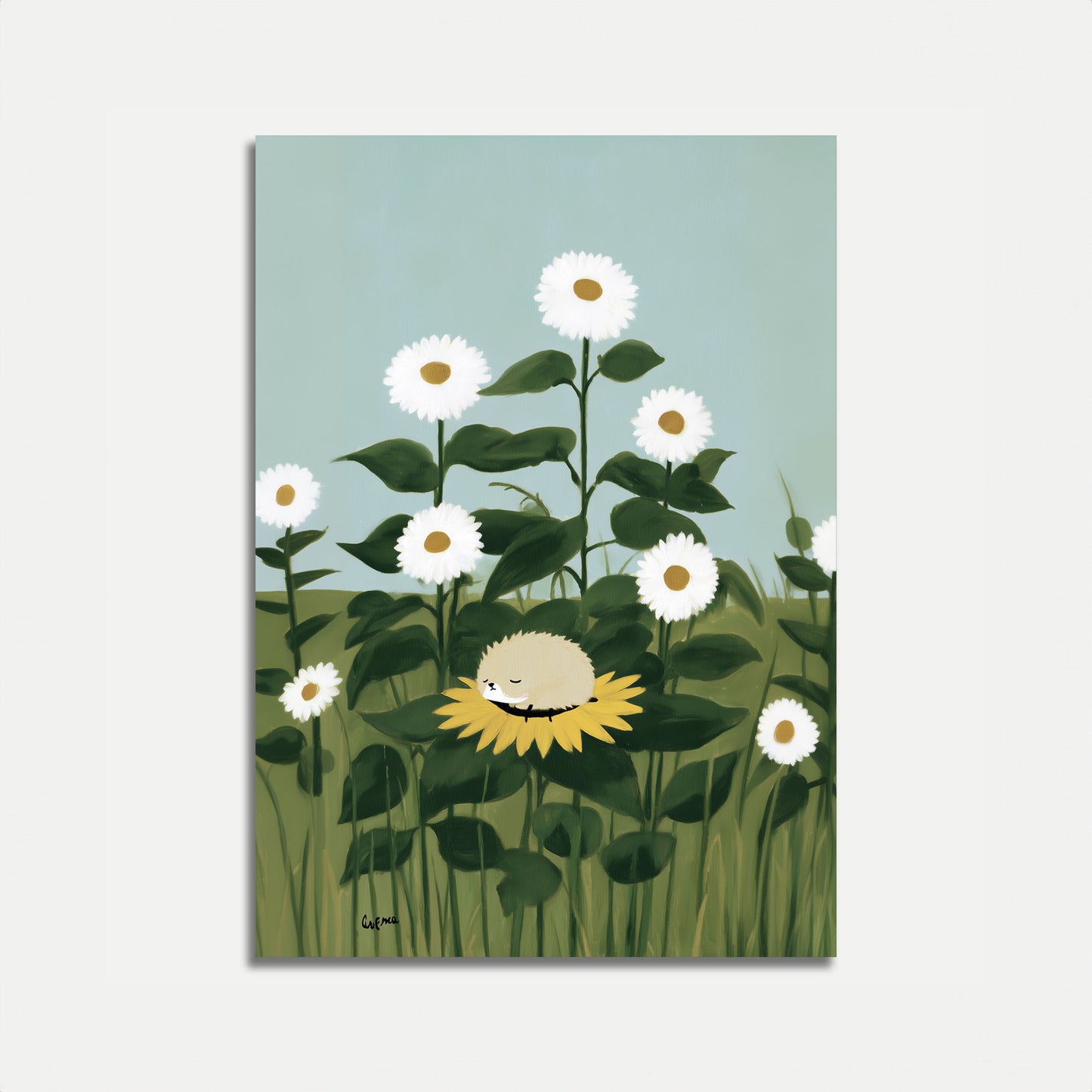 Plakat Zadowolenia na Łące Stokrotek