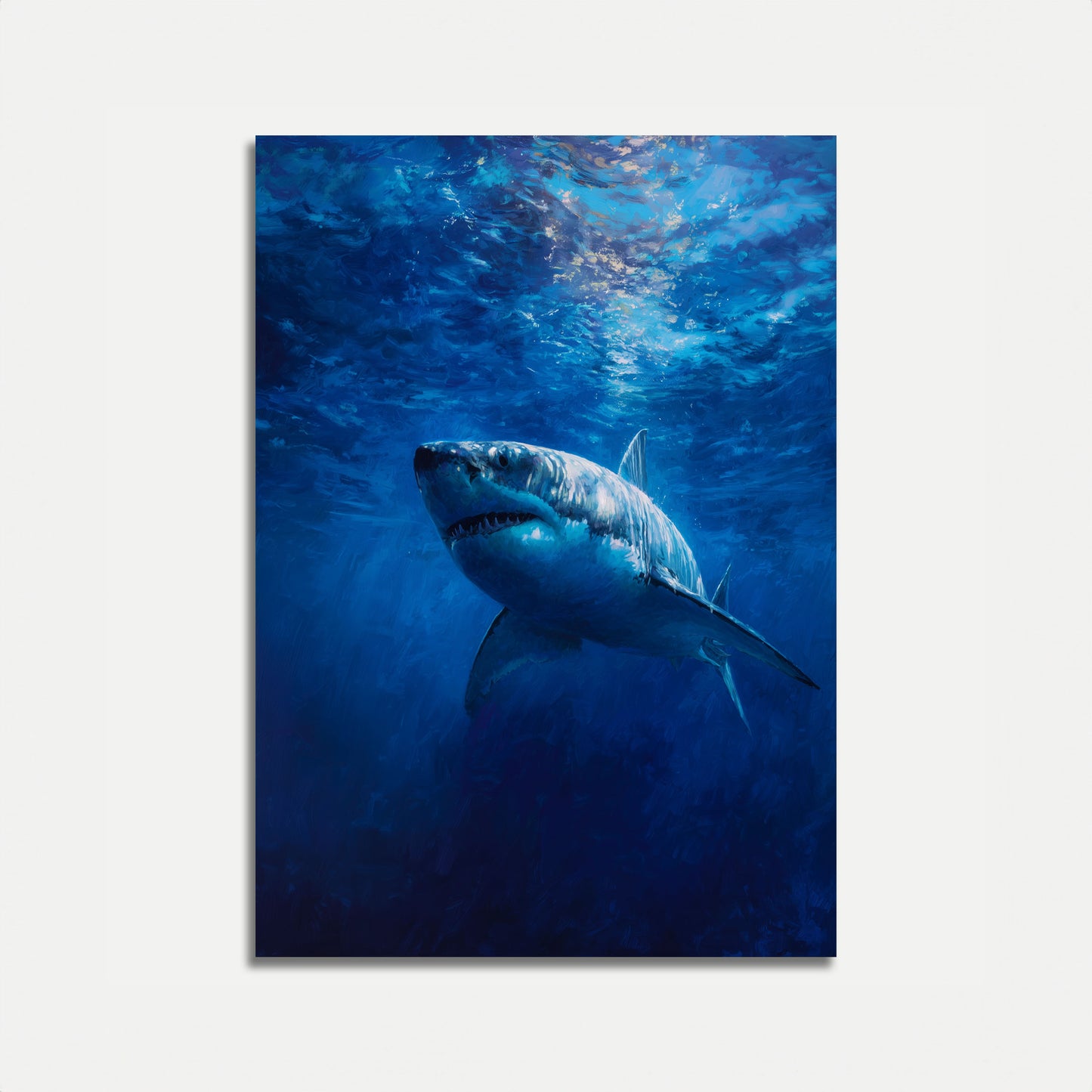 Majestic Great White Shark Poster