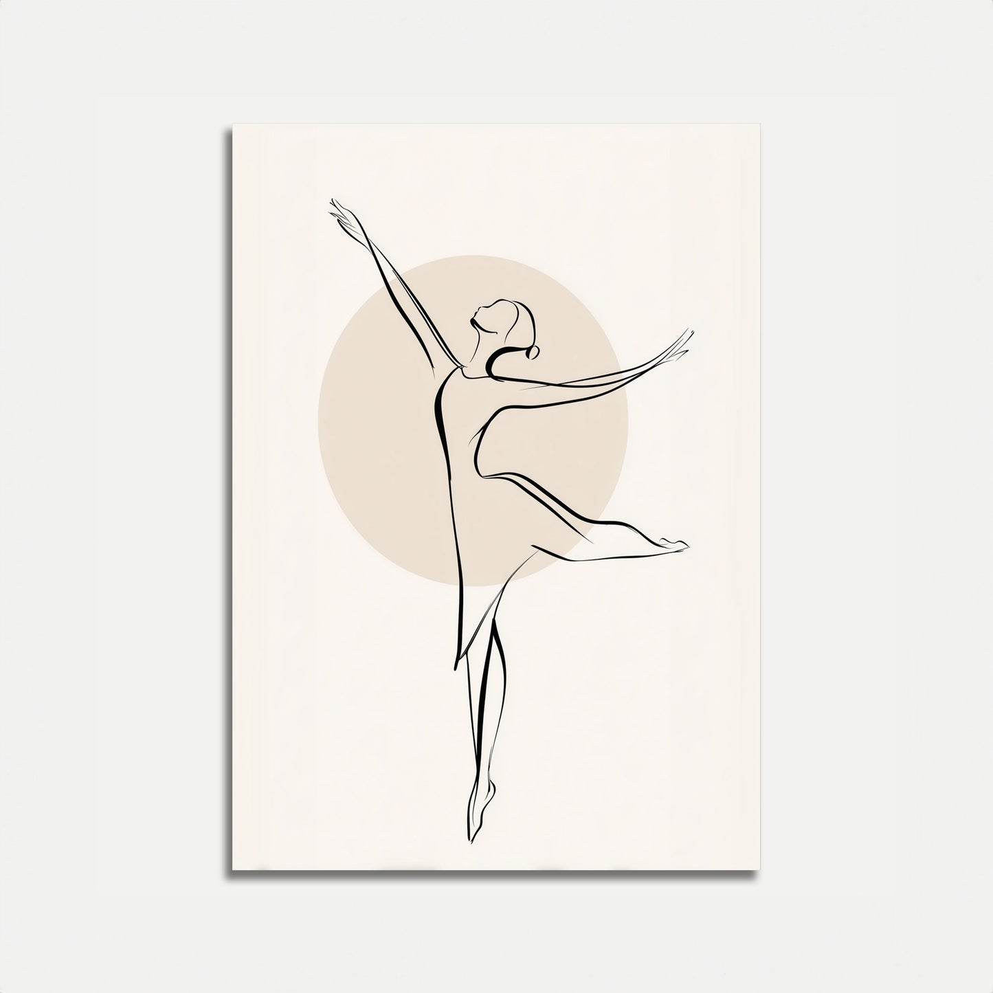 Póster de una elegante bailarina en movimiento