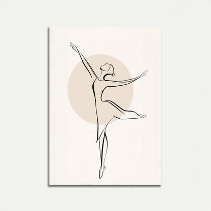 Póster de una elegante bailarina en movimiento