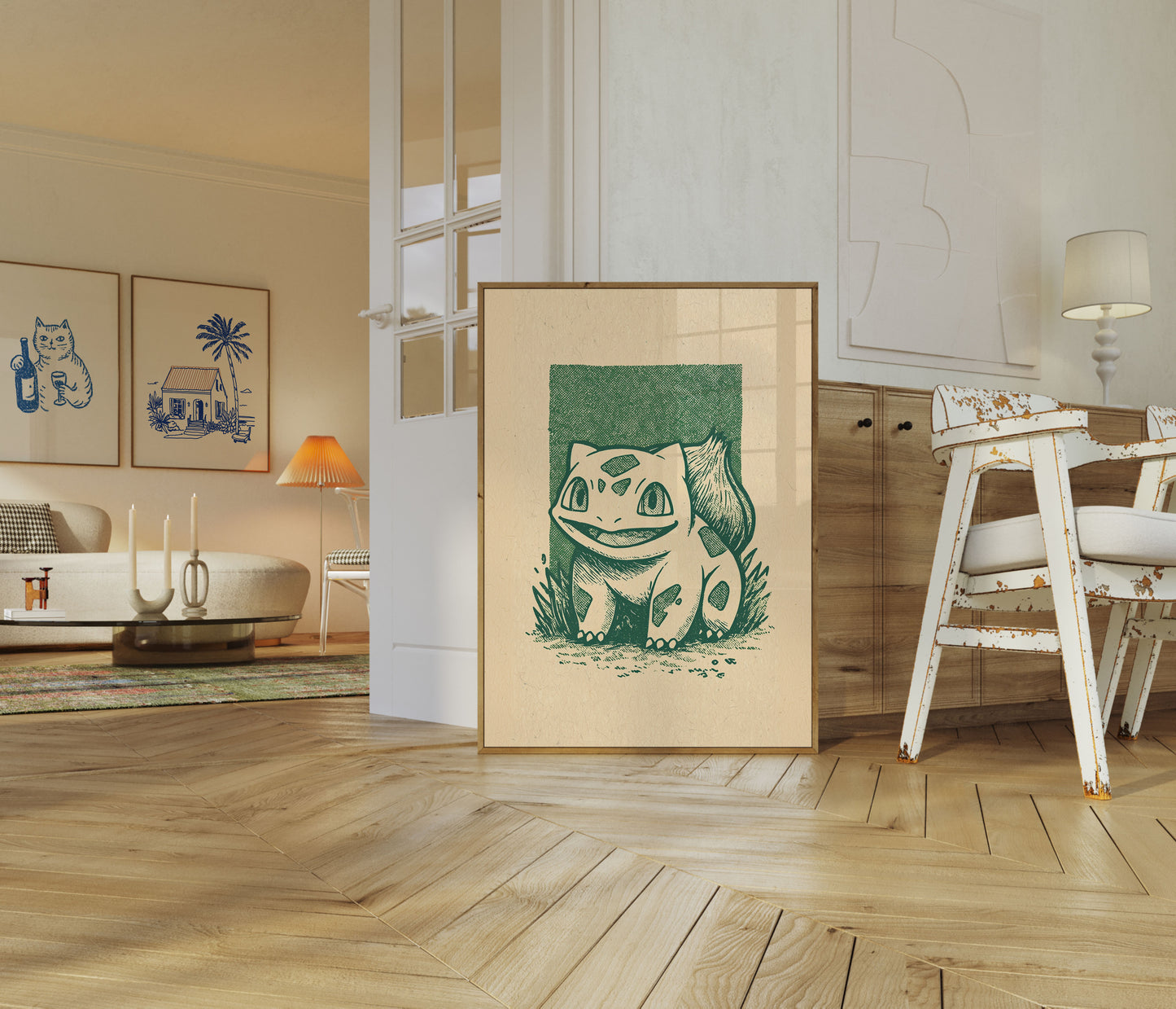 Bulbasaur Smiling Portrait Poster