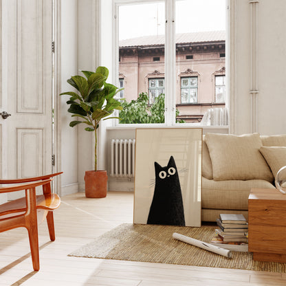 Black Cat Big Eyes Poster