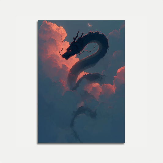 Twilight Dragon Clouds Poster
