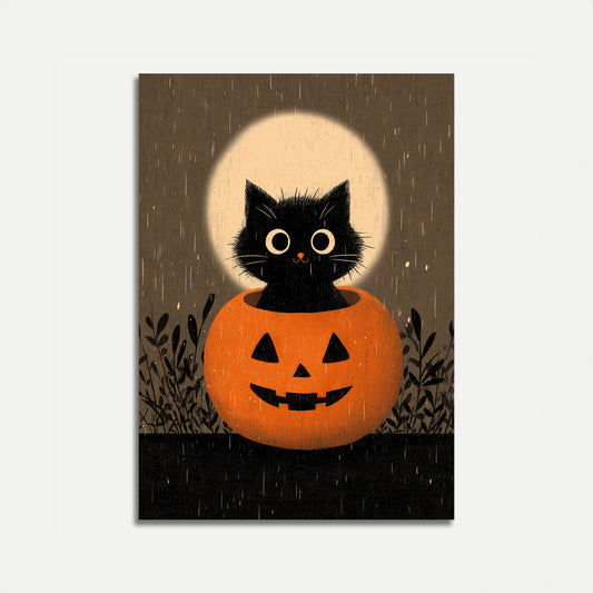Poster Gatto Nero in Zucca