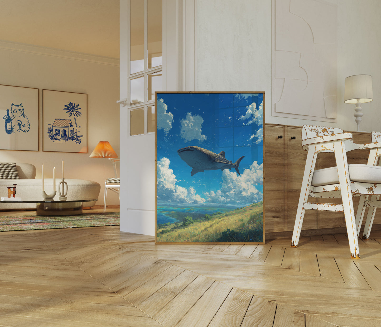 Whale Shark Sky Voyage Poster