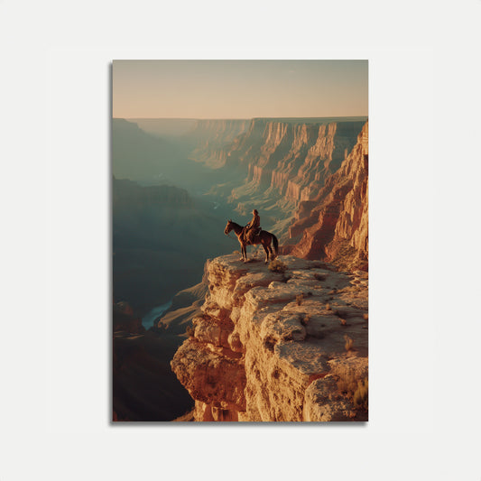 Lone Rider Grand Canyon Poster