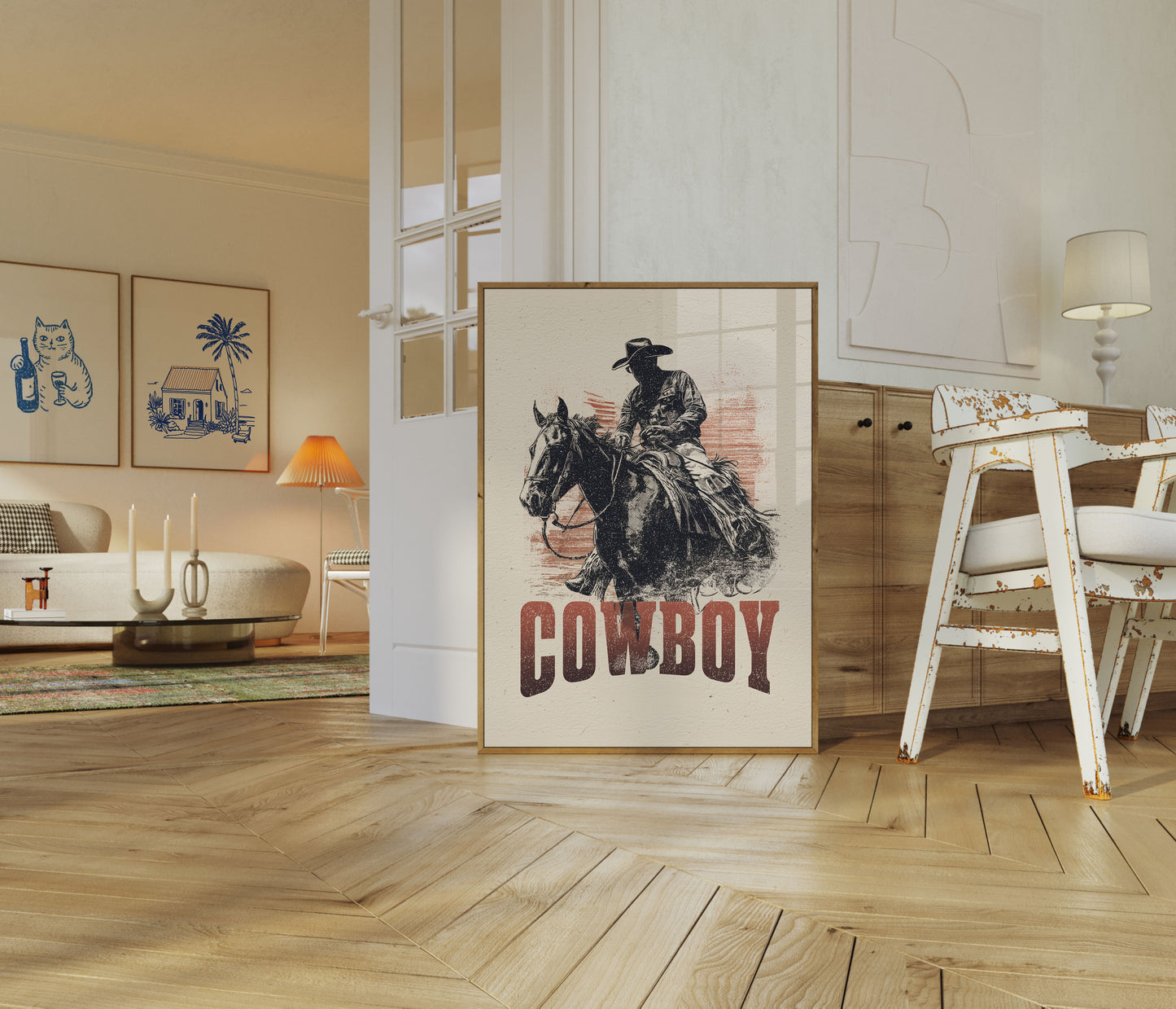 Wilder Westen Cowboy-Reiter Poster