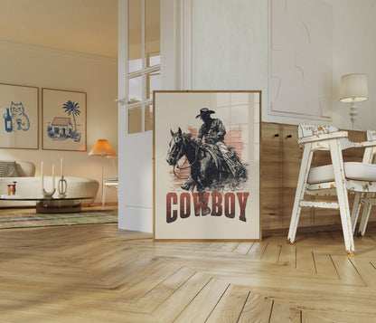 Wilder Westen Cowboy-Reiter Poster