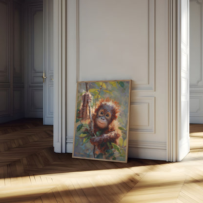 Jonge Orang-oetan in Jungle Poster