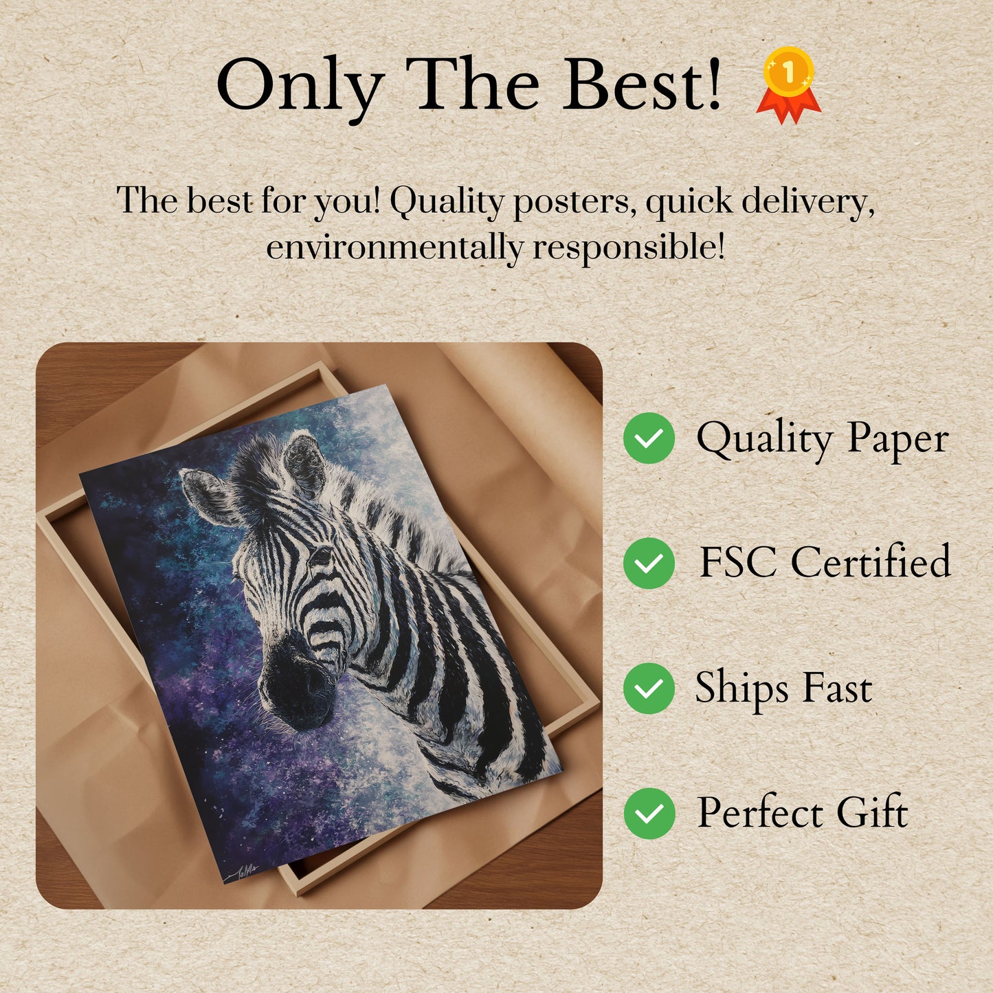 Cosmic Zebra Stripes Poster