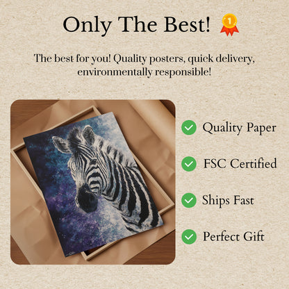 Cosmic Zebra Stripes Poster