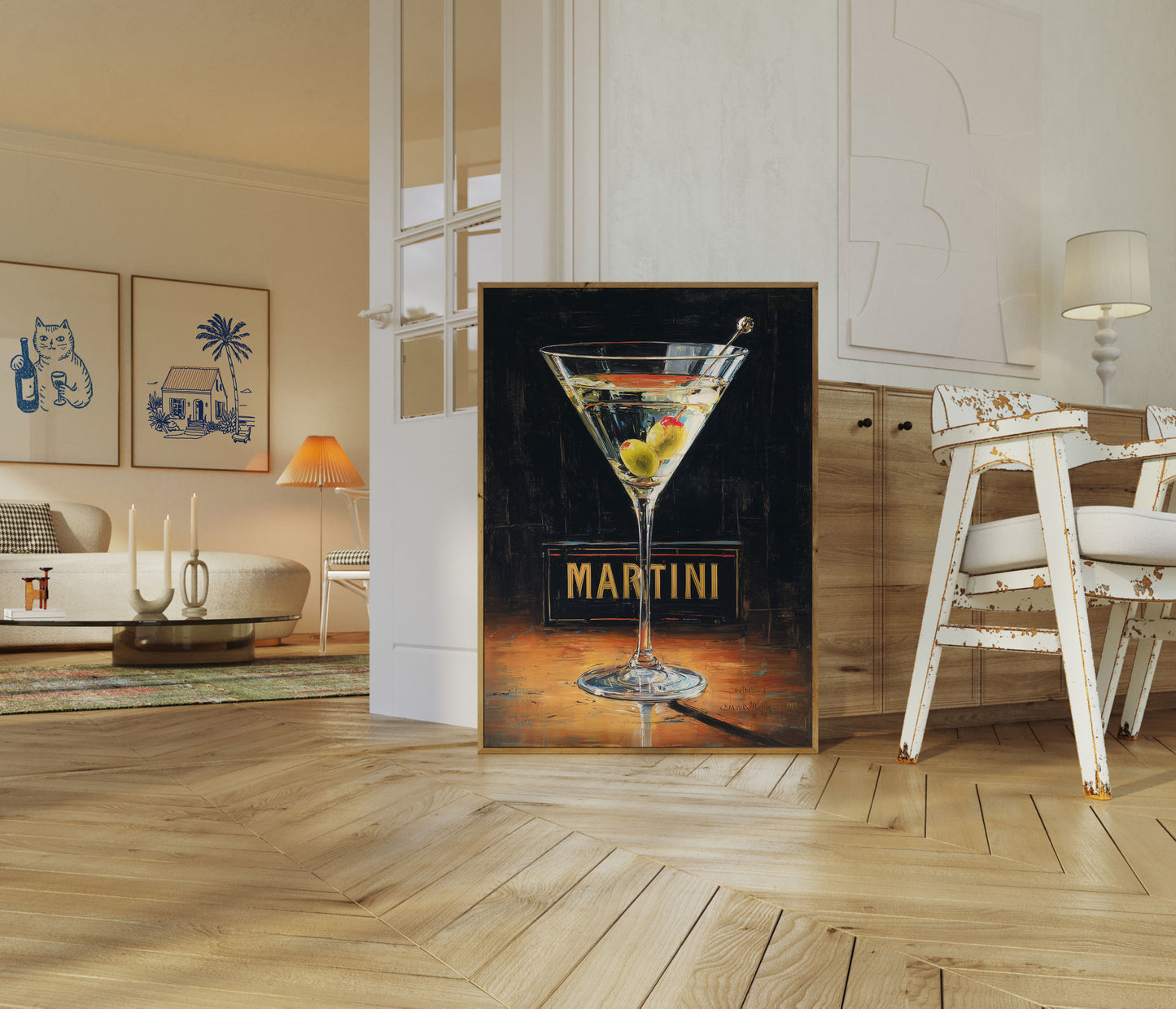 Classic Martini Bar Art Poster