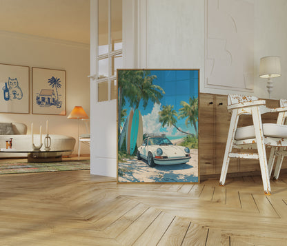 Porsche Beach Escape Poster