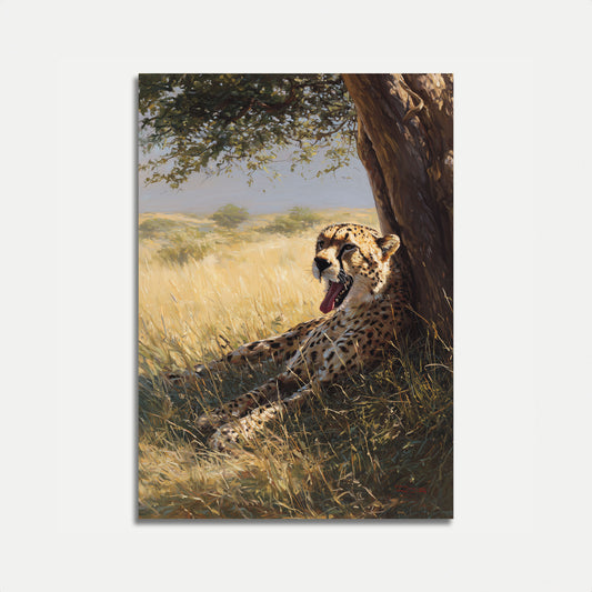 Gepard ruht unter Baum Poster