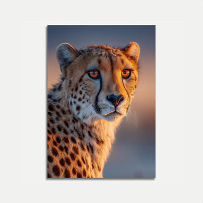 Póster de esencia de guepardo de la hora dorada