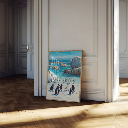 Affiche Pingouins sur la Plage