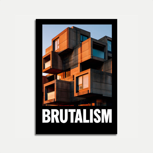 Bold Brutalist Architecture Poster