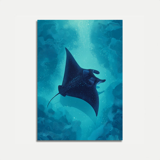 Elegante Manta Ray Oceaan Poster