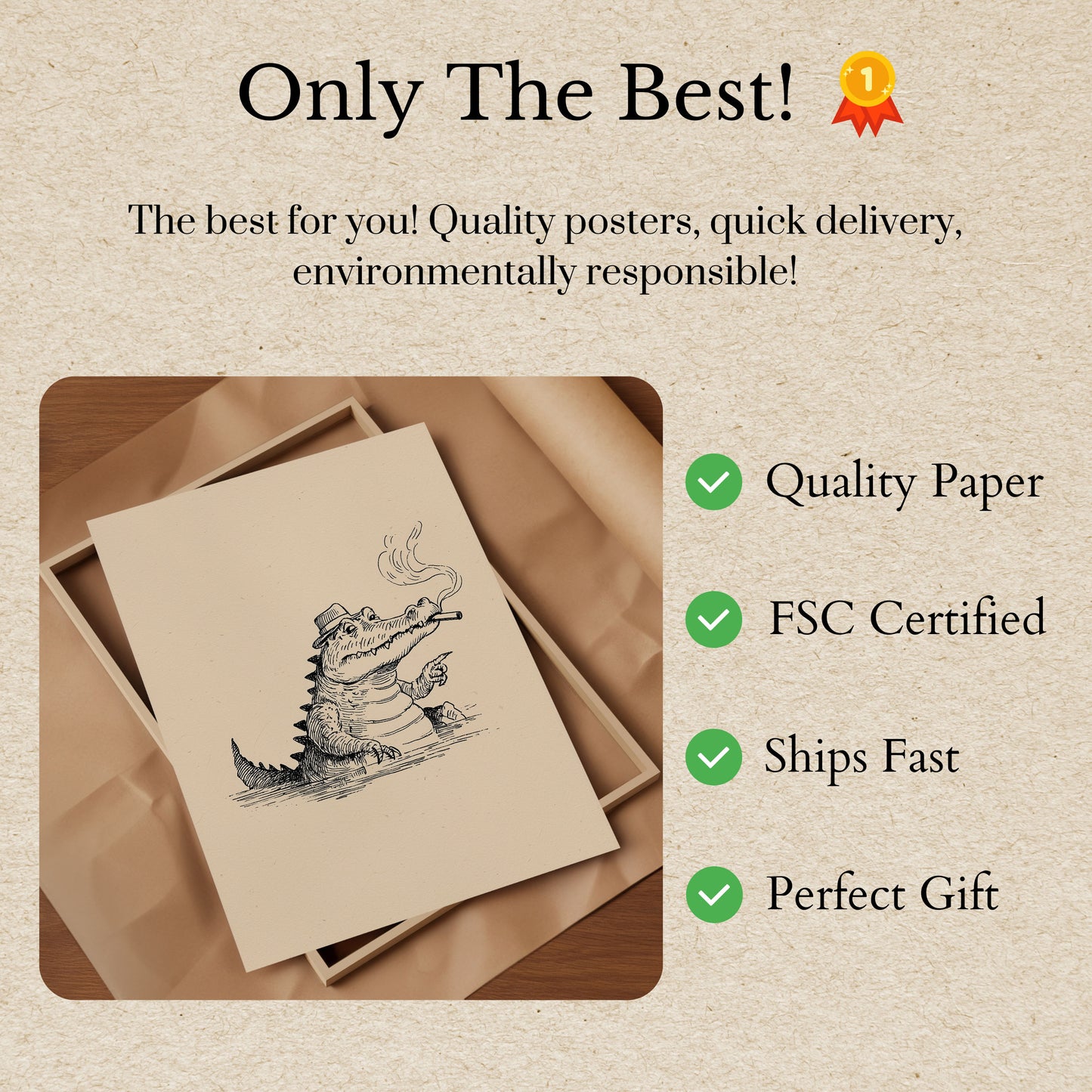 Plakát Kouřícího Krokodýla Šéfa