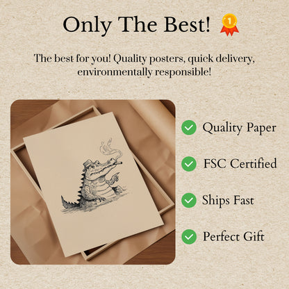 Plakát Kouřícího Krokodýla Šéfa