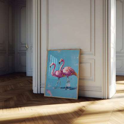 Roze Flamingo's Artistieke Poster