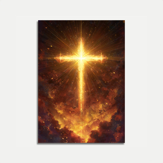 Göttliches Kreuz des Lichts Poster