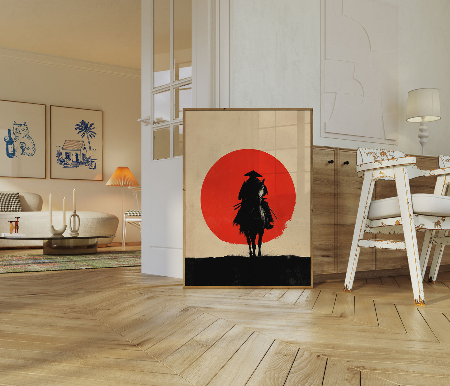 Samurai Warrior Silhouette Poster