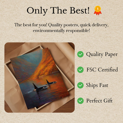Orcas in Autumn Canyon Poster