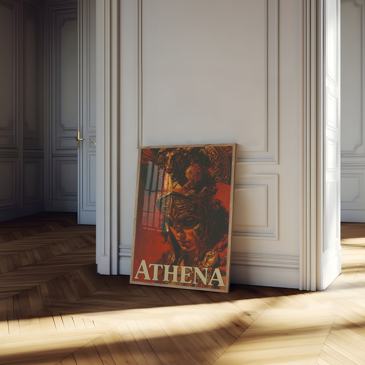 Goddess Athena Golden Warrior Poster