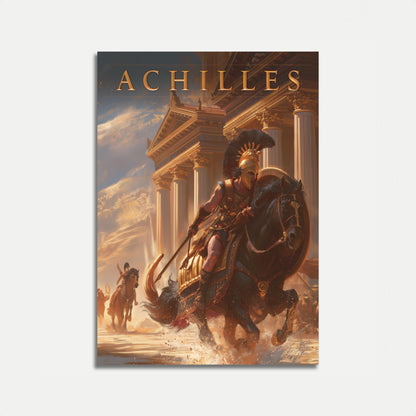 Achilles Krieger-Pferdeschlachtposter