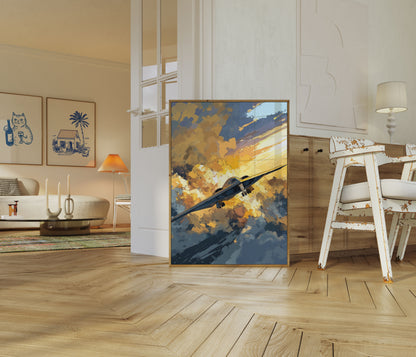 Aerial Fury Sunset Poster