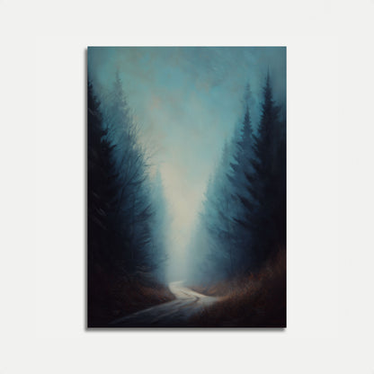Misty Forest Road Poster
