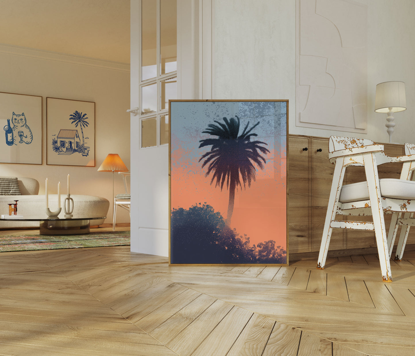 Sunset Palm Paradise Poster