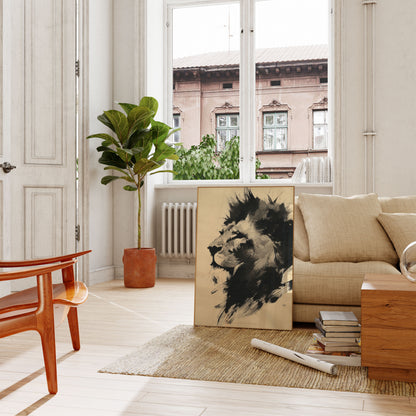 Majestic Lion Portrait Poster