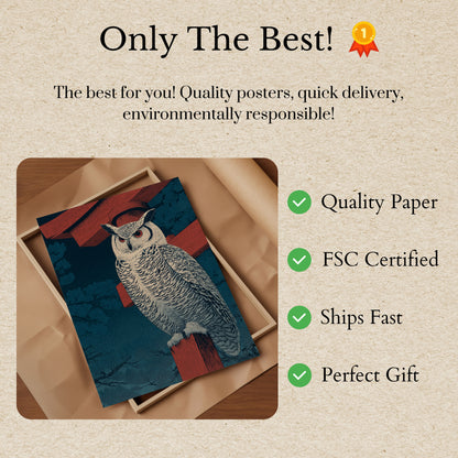 Snowy Owl Night Guardian Poster