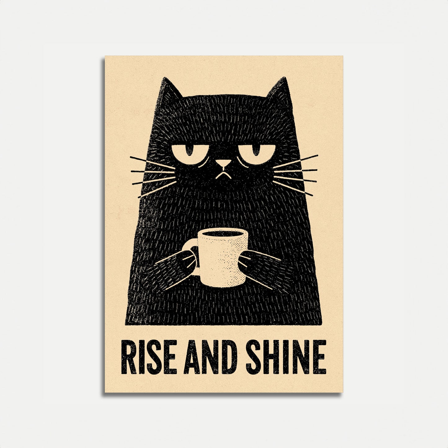 Grumpy Cat Coffee Morning Poster