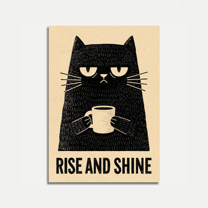 Grumpy Cat Coffee Morning Poster