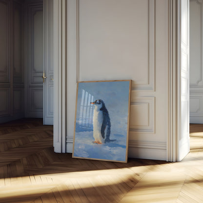 Ensom Pingvin Vinterposter