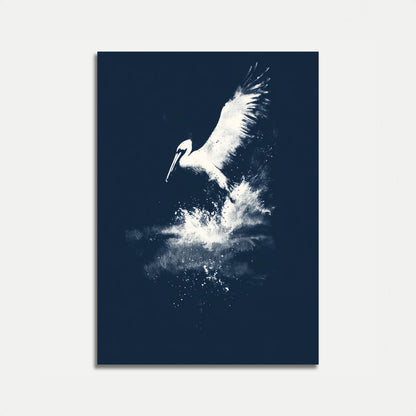 Pelican Rising from Water Poster